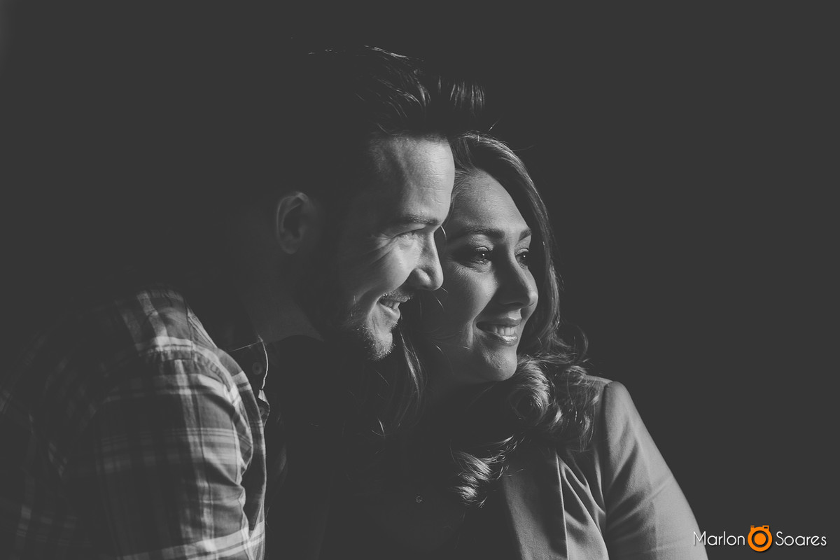 Foto casal preto e branco