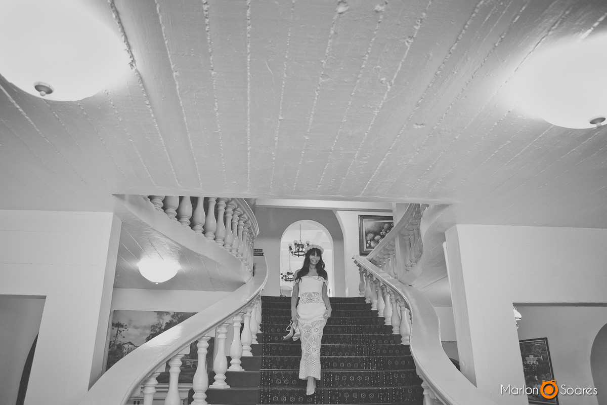 Descendo a escadaria cheia de charme