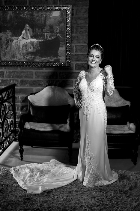 Noiva em preto e branco