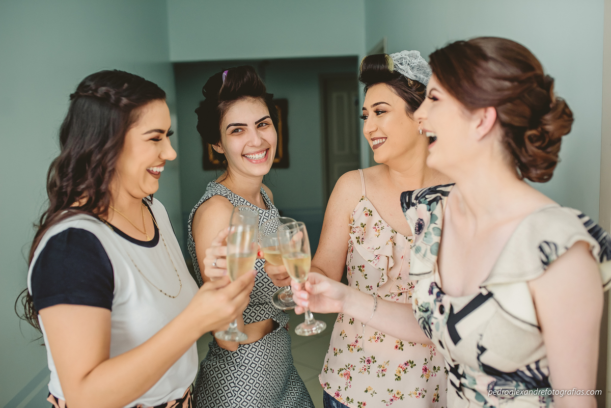 brinde com as madrinhas