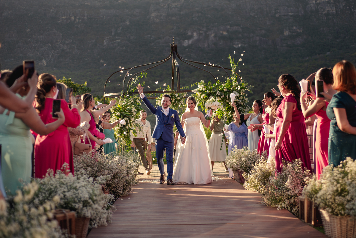 Casamento com vista para a serra em Tiradentes na pousada Brisa da Serra.