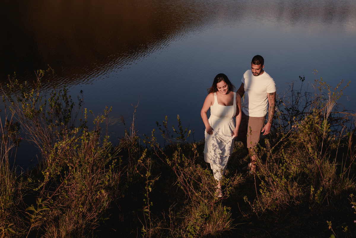 Ensaio pre casamento na represa.