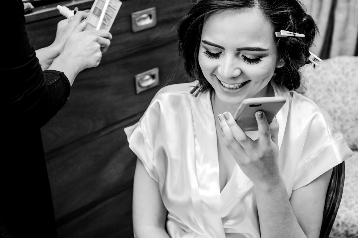 Foto do making of da noiva realizado no município de Teresópolis, RJ.