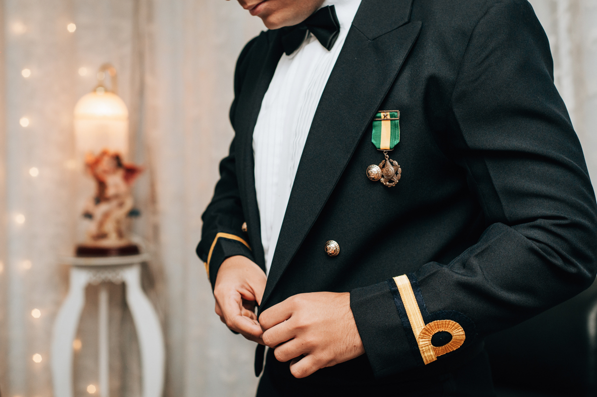 Foto do making of do noivo realizado no Estúdio Irma Verdugal, em Nilópolis, RJ.