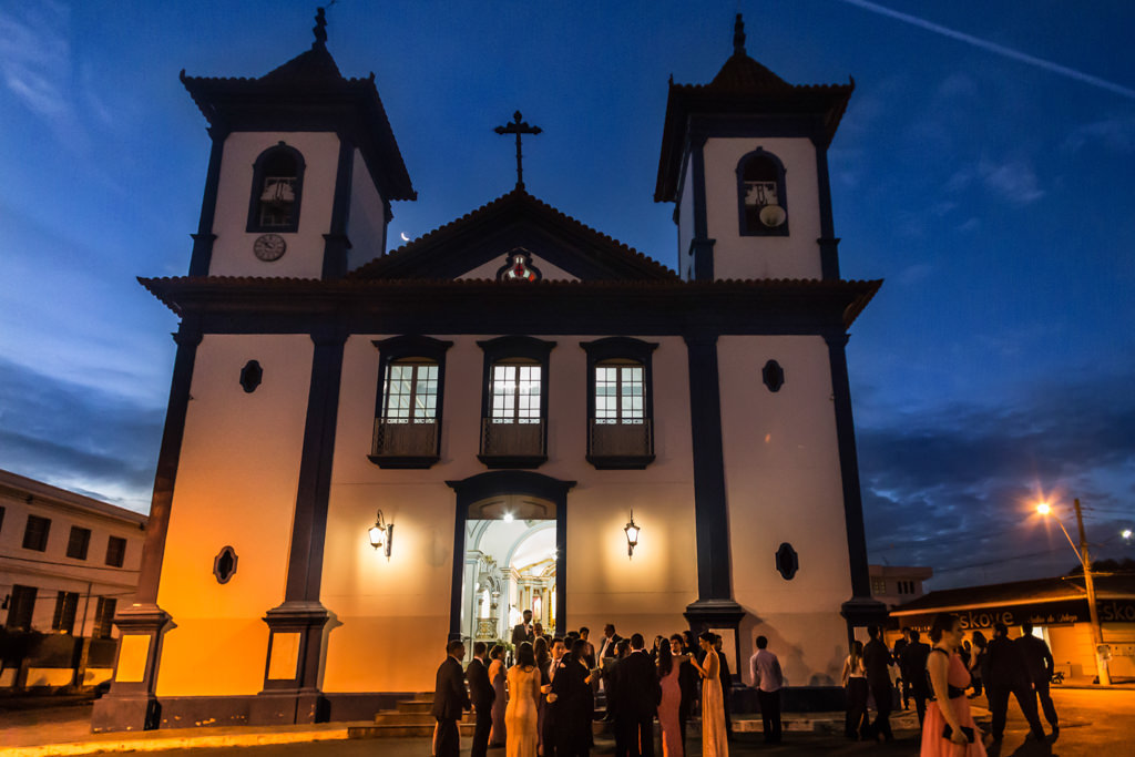 Vista da Igreja Matriz Santo Antônio, momentos antes da cerimônia