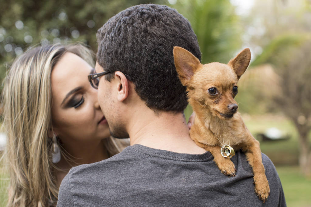 o beijo de william e driely sob o olhar do seu cachorrinho de estimação