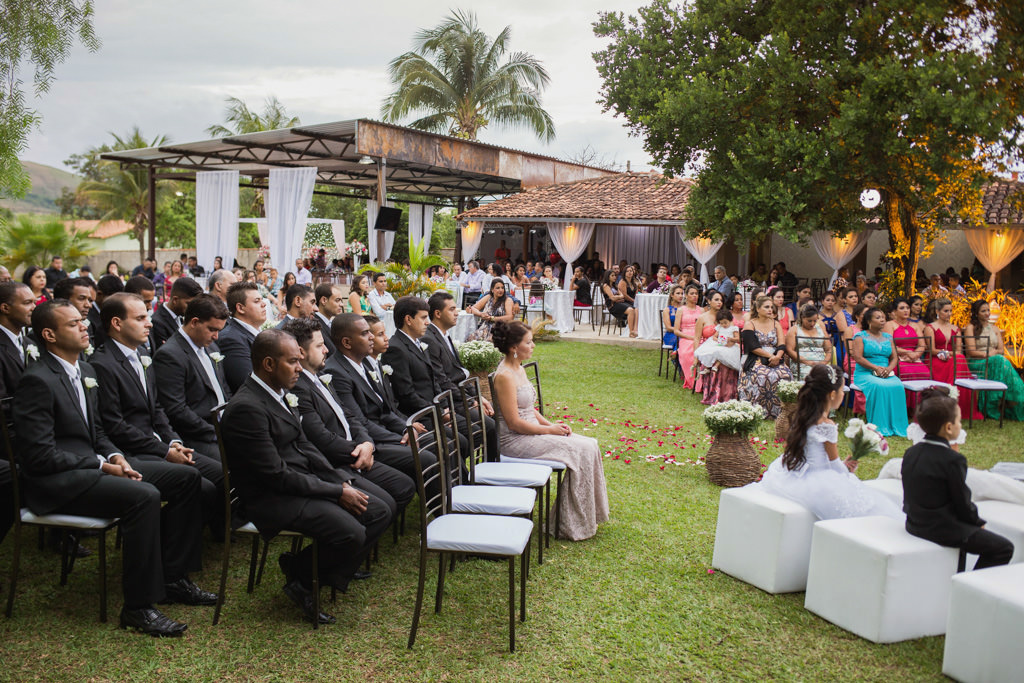 vista panorâmica dos convidados na villa Maria recepção