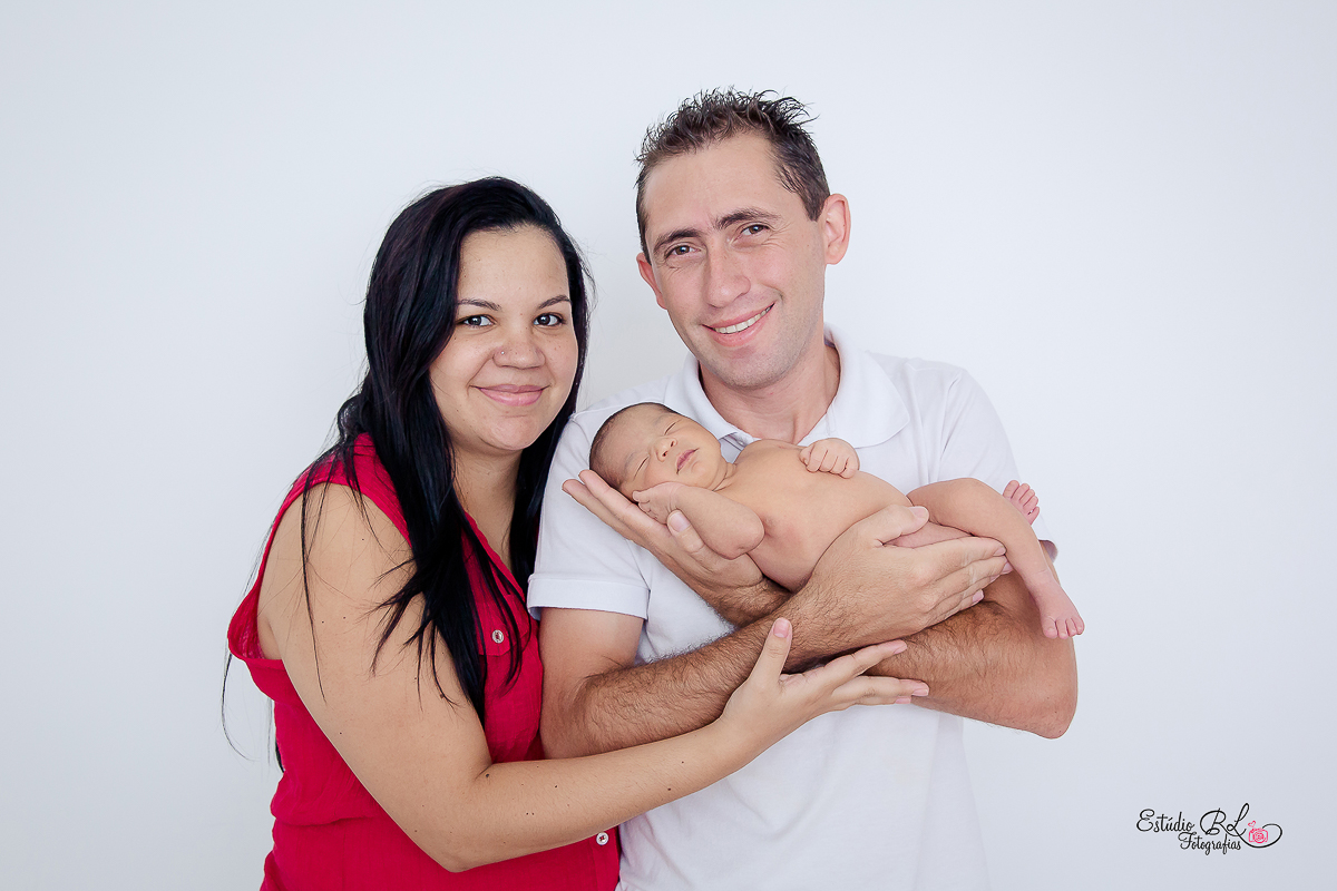 Papai e mamãe felizes com a Emanuelly