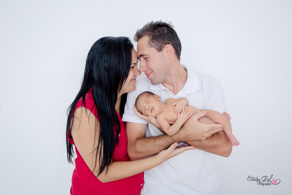 Papai e mamãe felizes com a Emanuelly