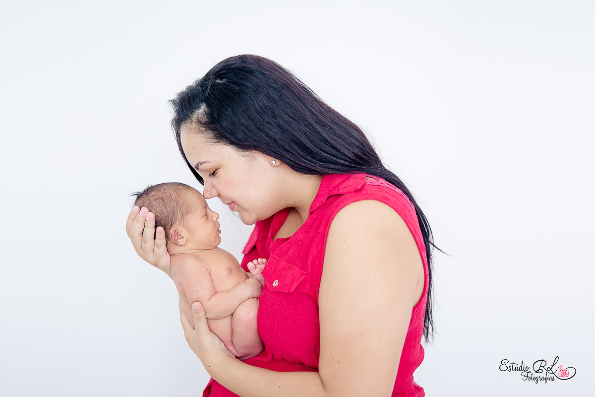 Mamãe posando com a filha Emannuelly