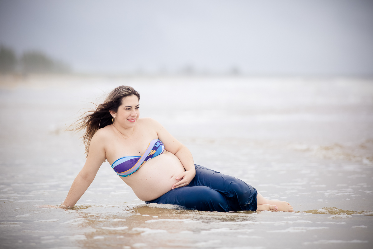 Ensaio gestante na praia