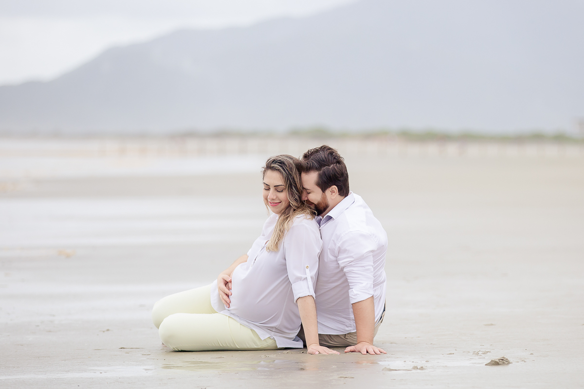 Ensaio gestante na praia