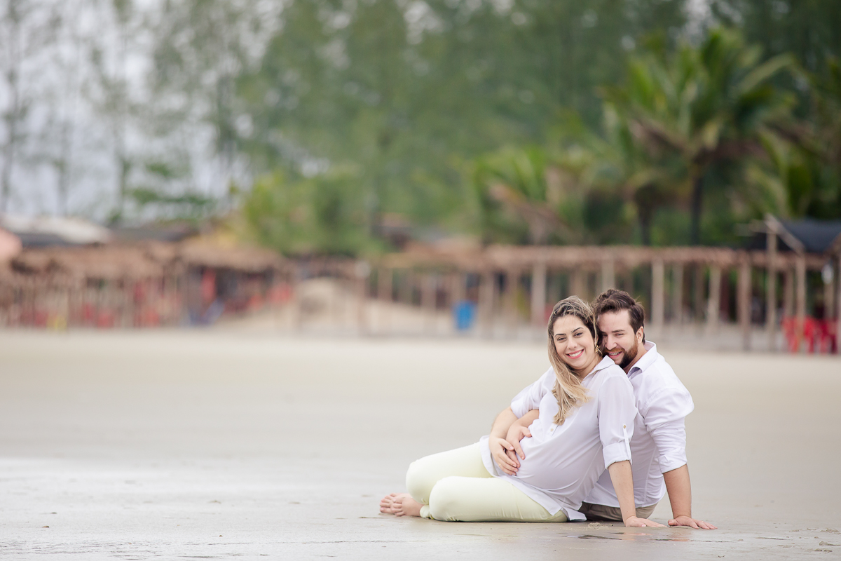 Ensaio gestante na praia