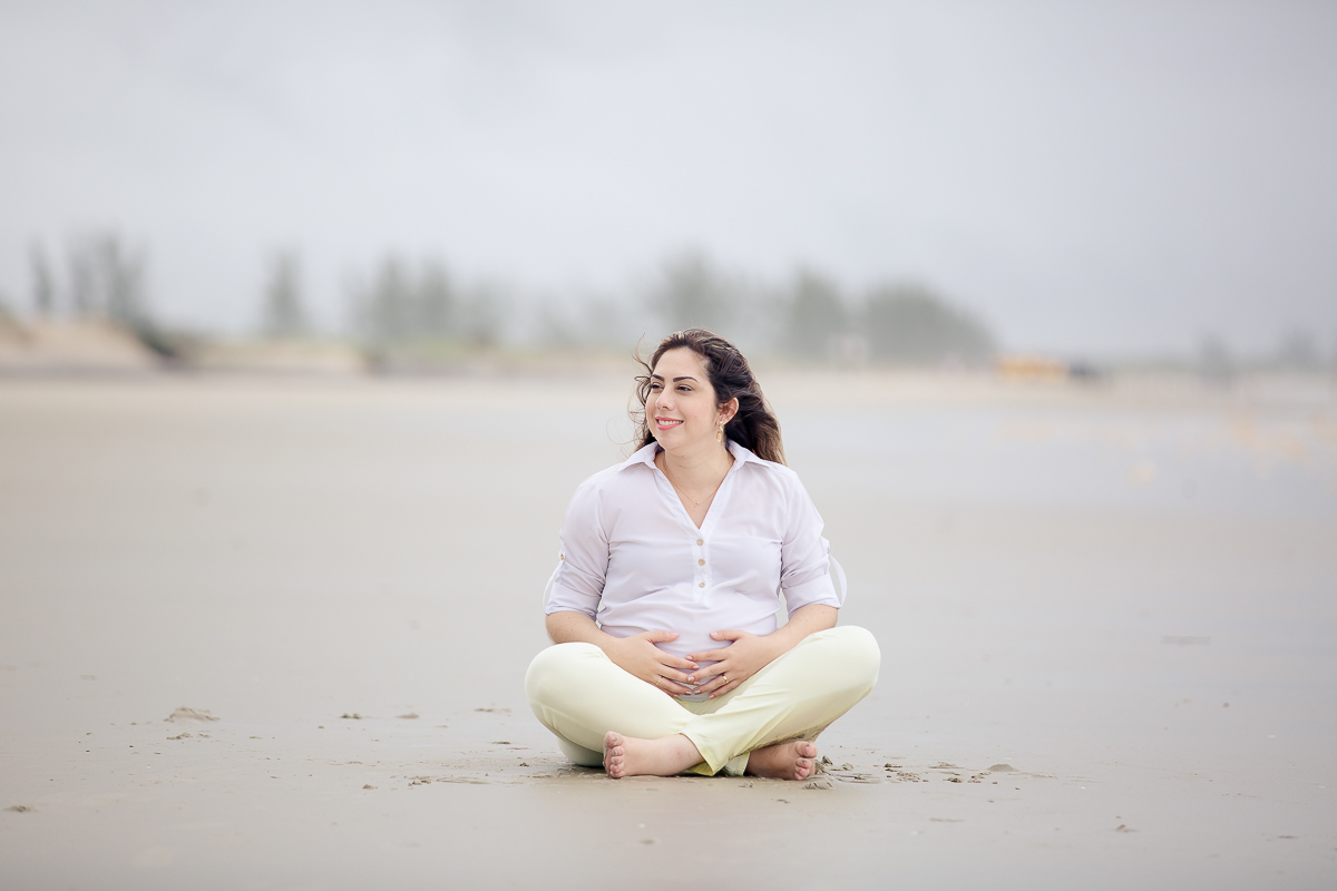 Ensaio gestante na praia