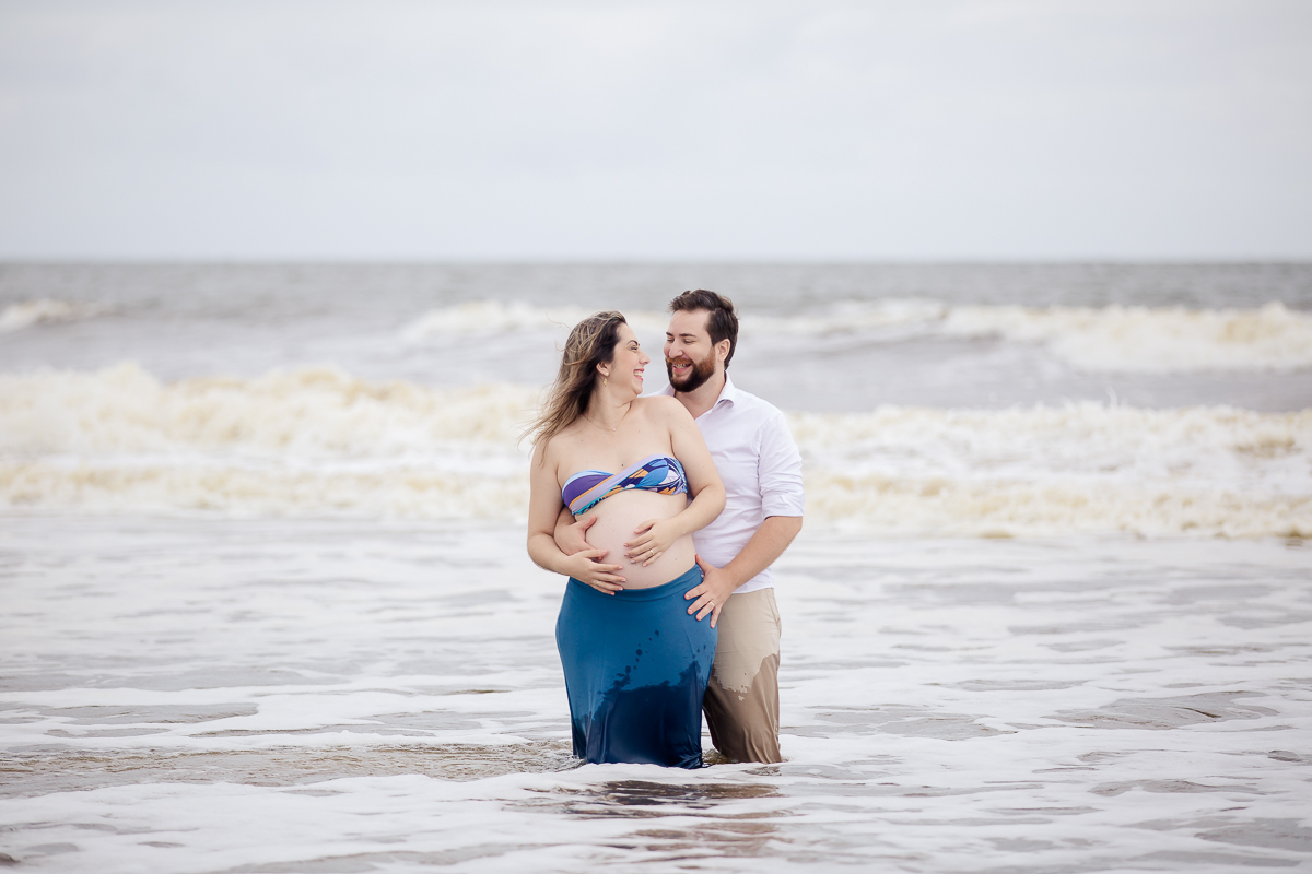 Ensaio gestante na praia