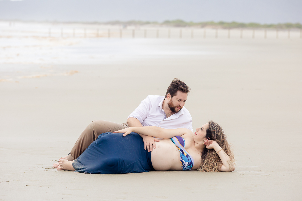 Ensaio gestante na praia