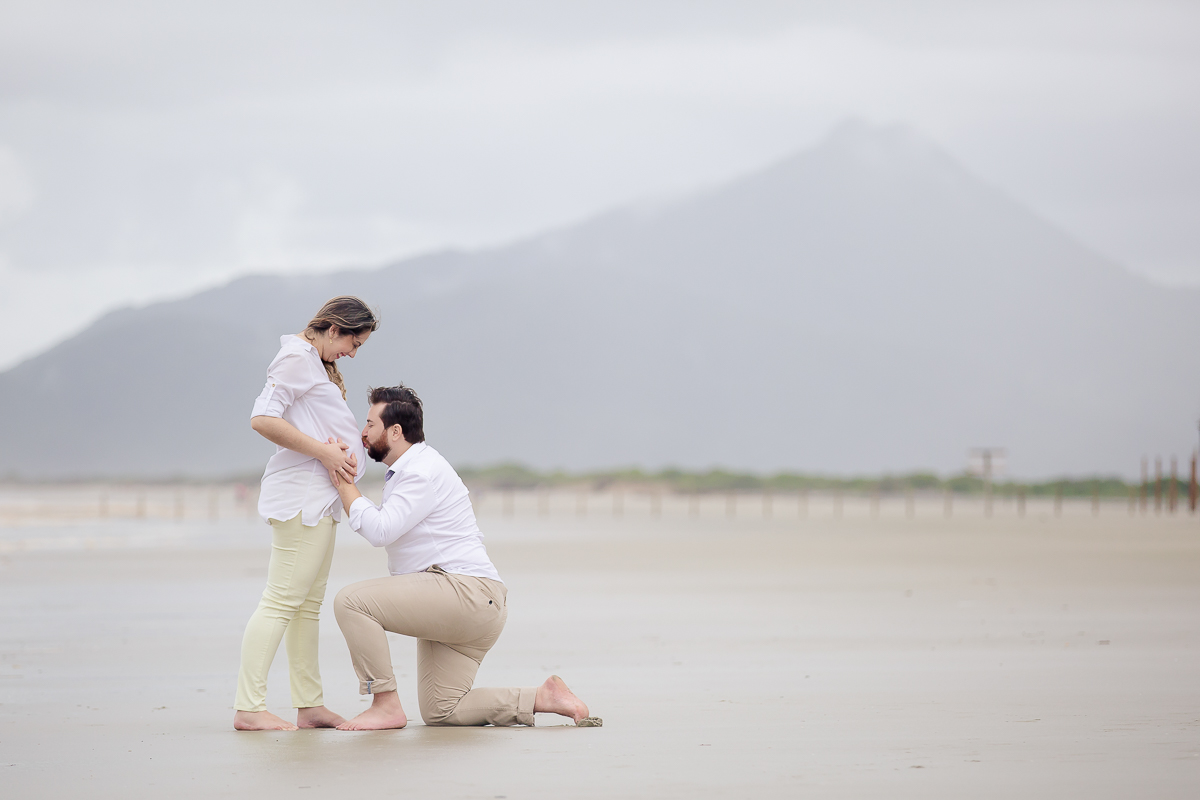 Ensaio gestante na praia