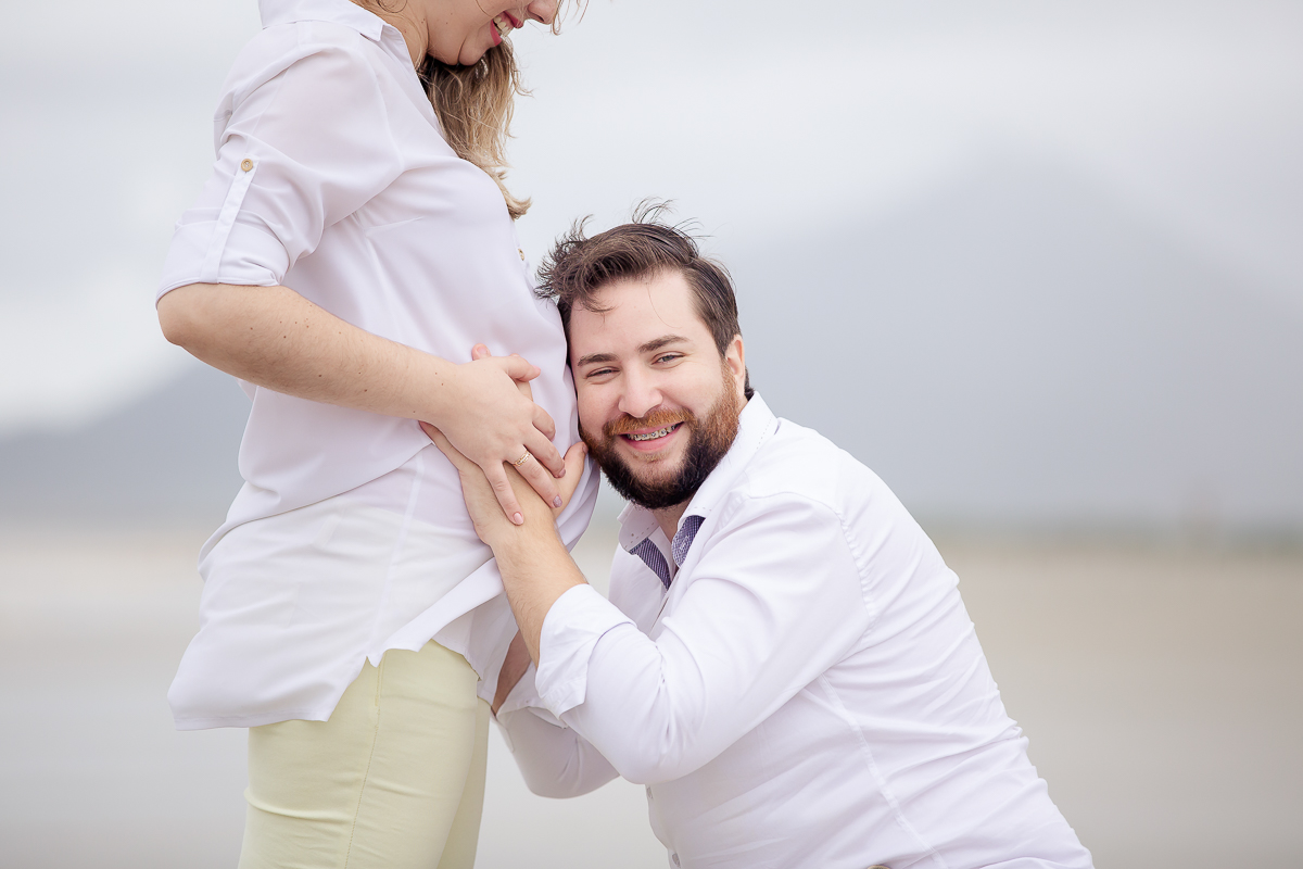 Ensaio gestante na praia