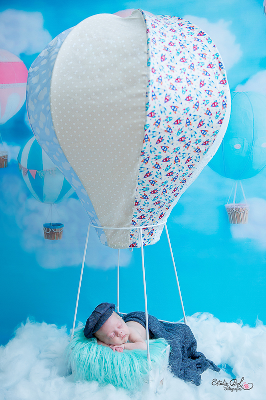 E o balão esta fazendo sucesso na sessão de recém nascido (newborn)