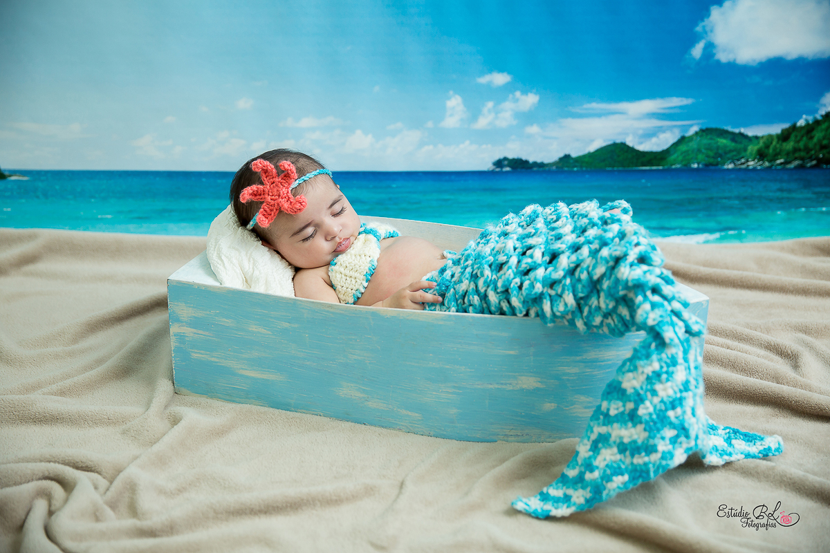 A sereia Alice dormiu no ensaio