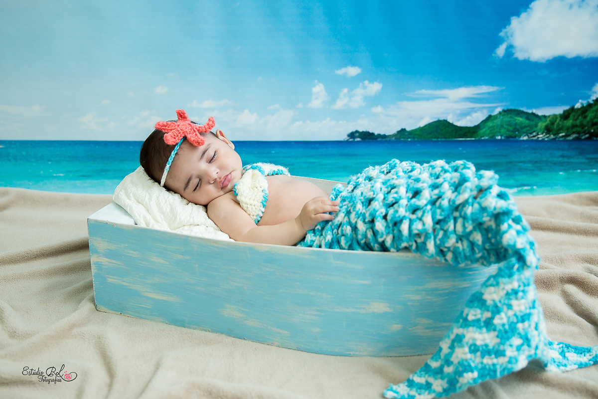 A sereia Alice dormiu no ensaio