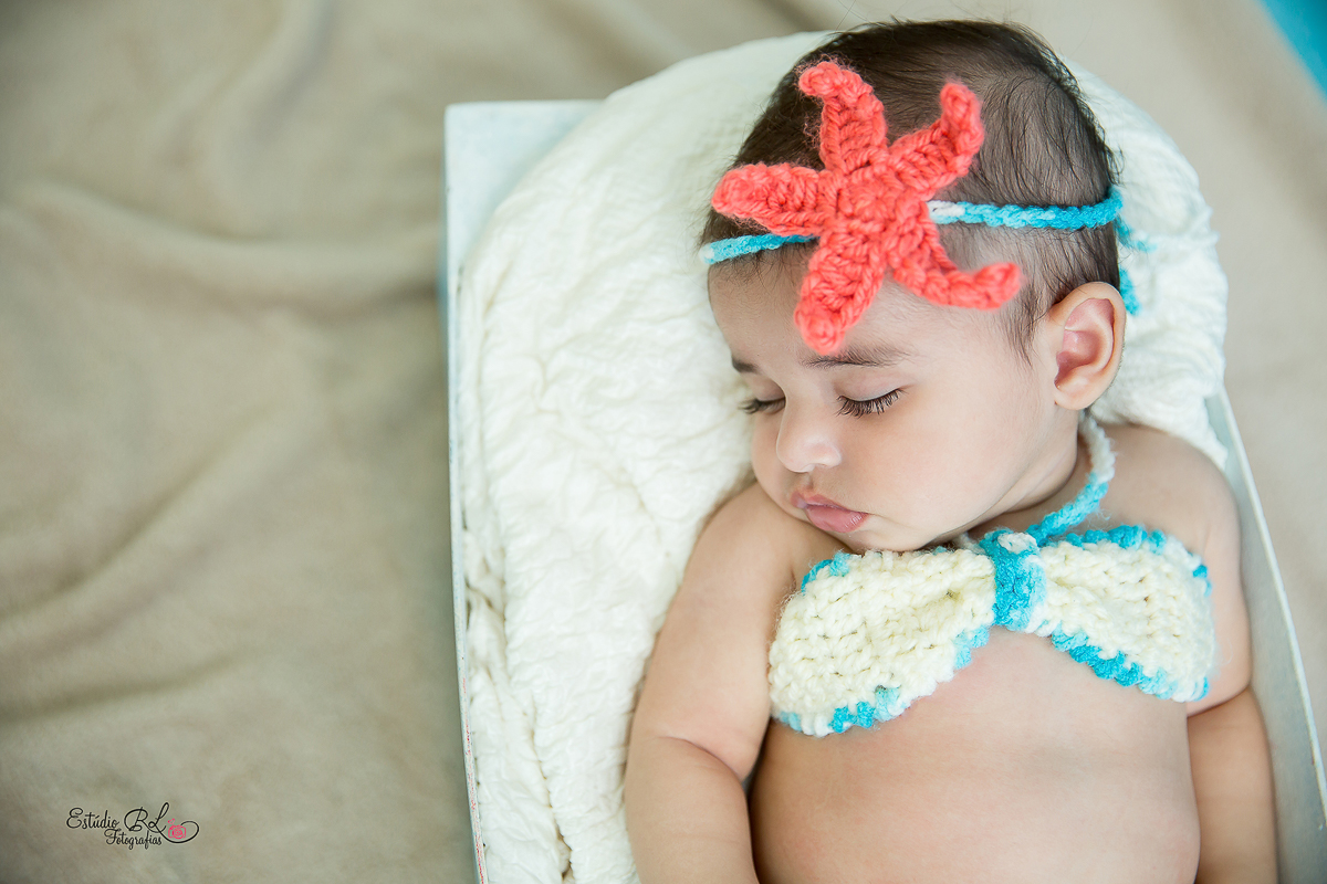 A sereia Alice dormiu no ensaio