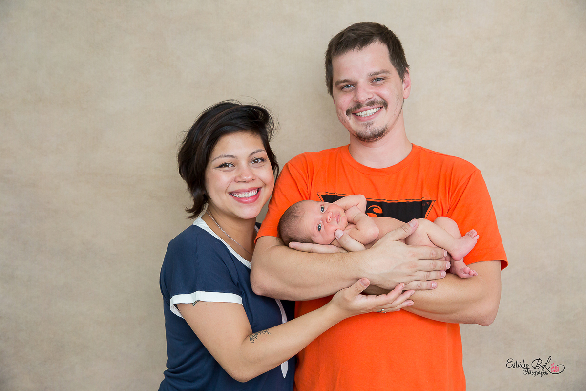Papai e mamãe participaram do ensaio do Benicio