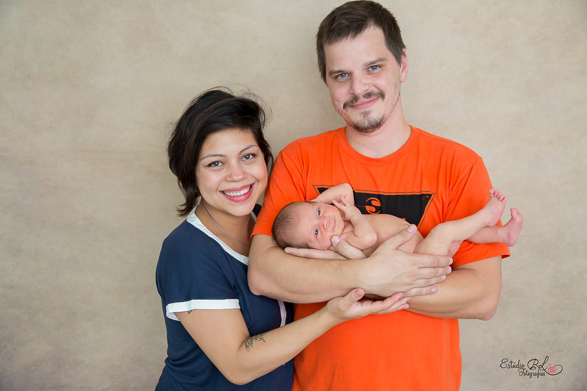Papai e mamãe participaram do ensaio do Benicio