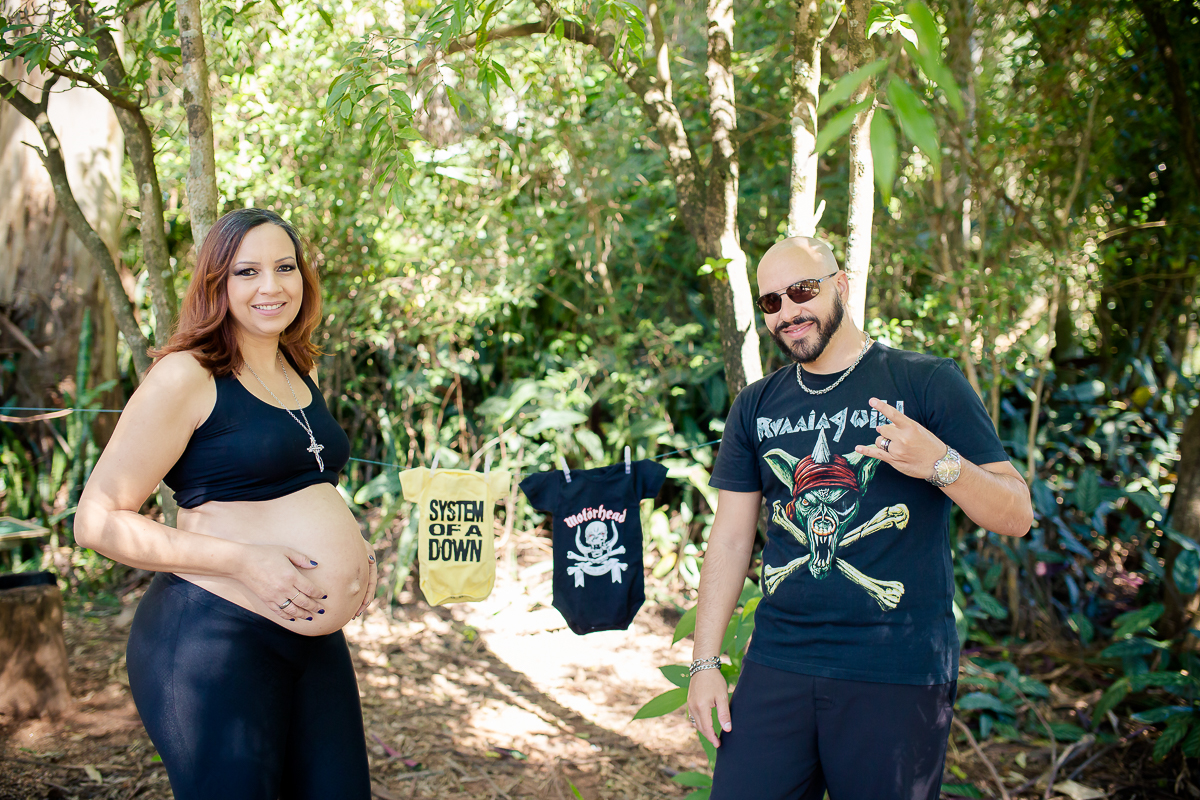 Sessão gestante papais roqueiros