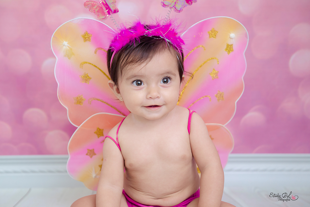 Mirela 9 meses borboletinha linda