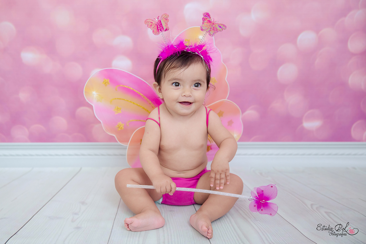 Mirela 9 meses borboletinha linda