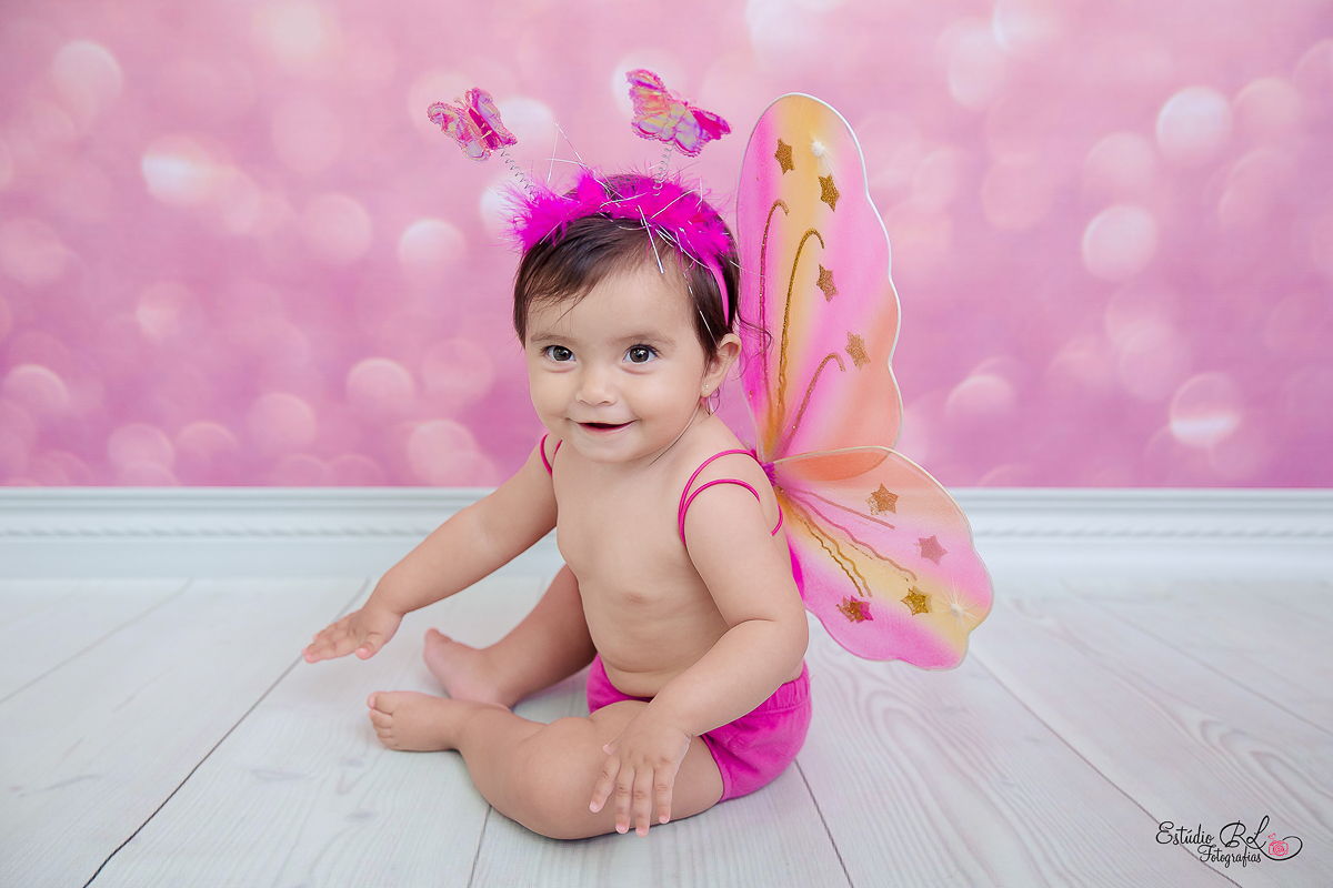 Mirela 9 meses borboletinha linda