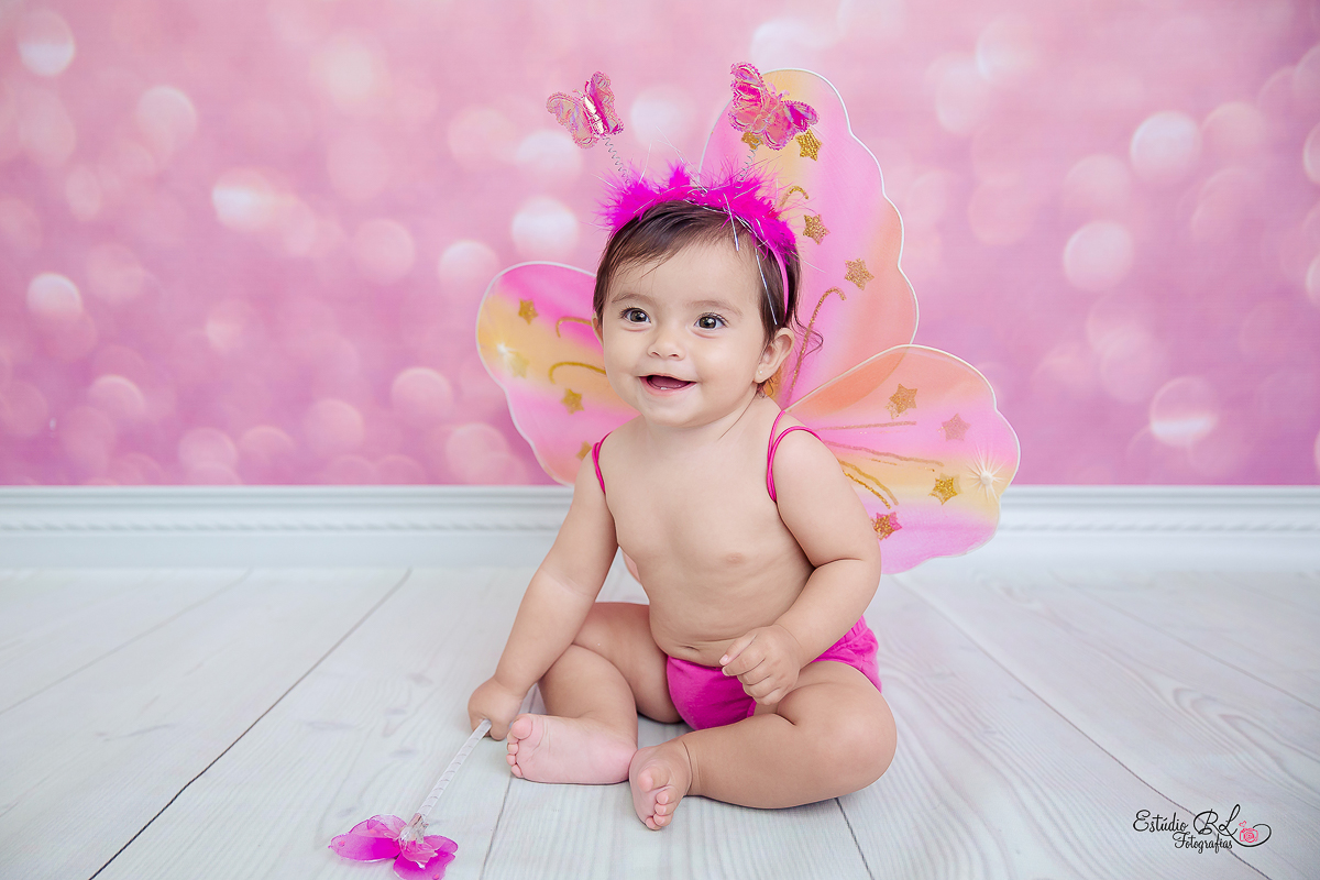 Mirela 9 meses borboletinha linda