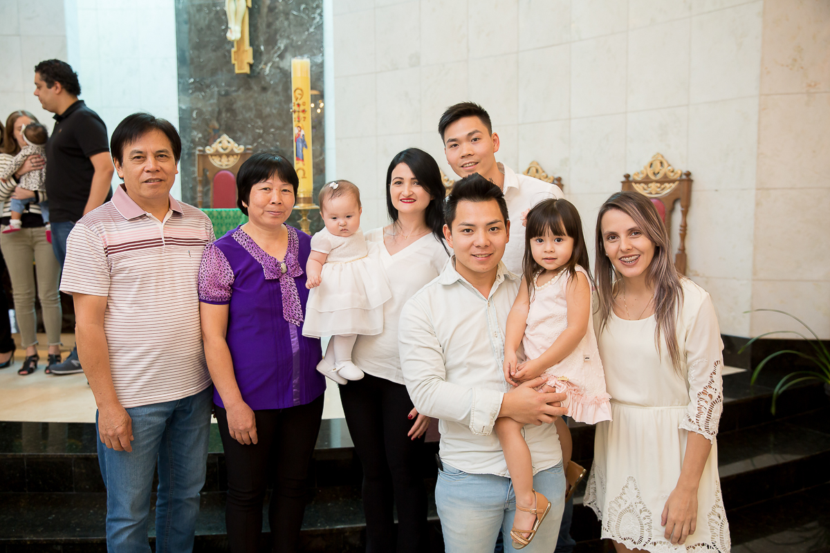 batizado da pequena Yanne foi realizado em na Igreja Nossa Senhora de Fatima