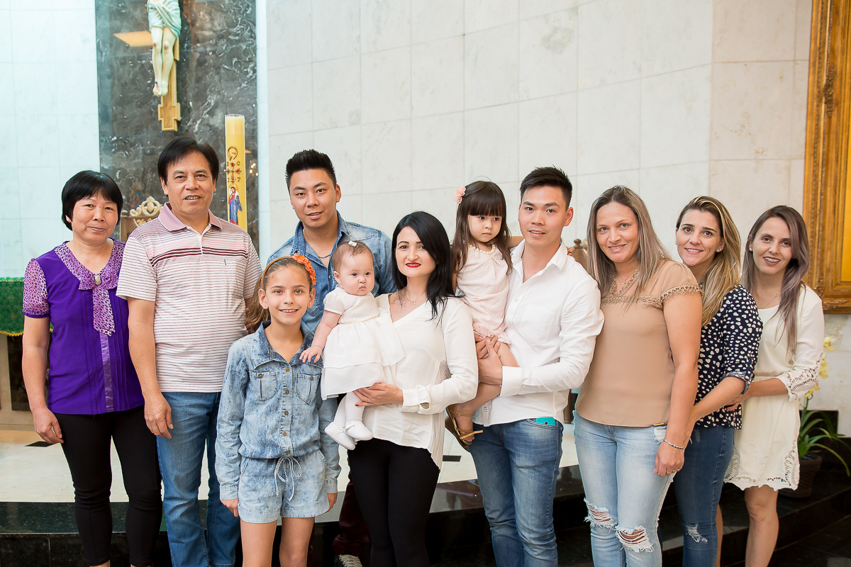batizado da pequena Yanne foi realizado em na Igreja Nossa Senhora de Fatima
