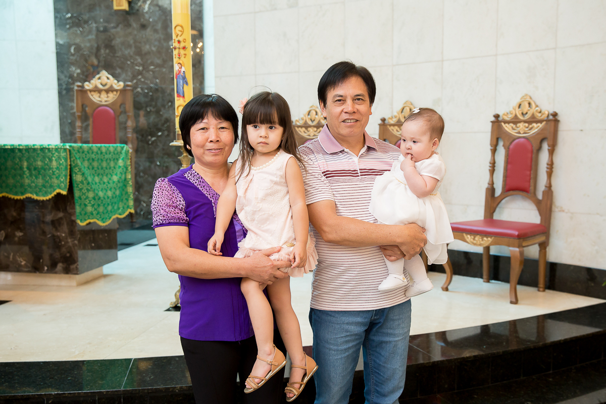 batizado da pequena Yanne foi realizado em na Igreja Nossa Senhora de Fatima