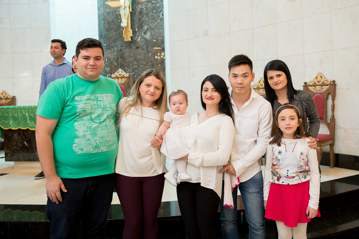 batizado da pequena Yanne foi realizado em na Igreja Nossa Senhora de Fatima