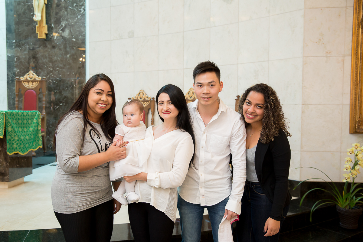 batizado da pequena Yanne foi realizado em na Igreja Nossa Senhora de Fatima