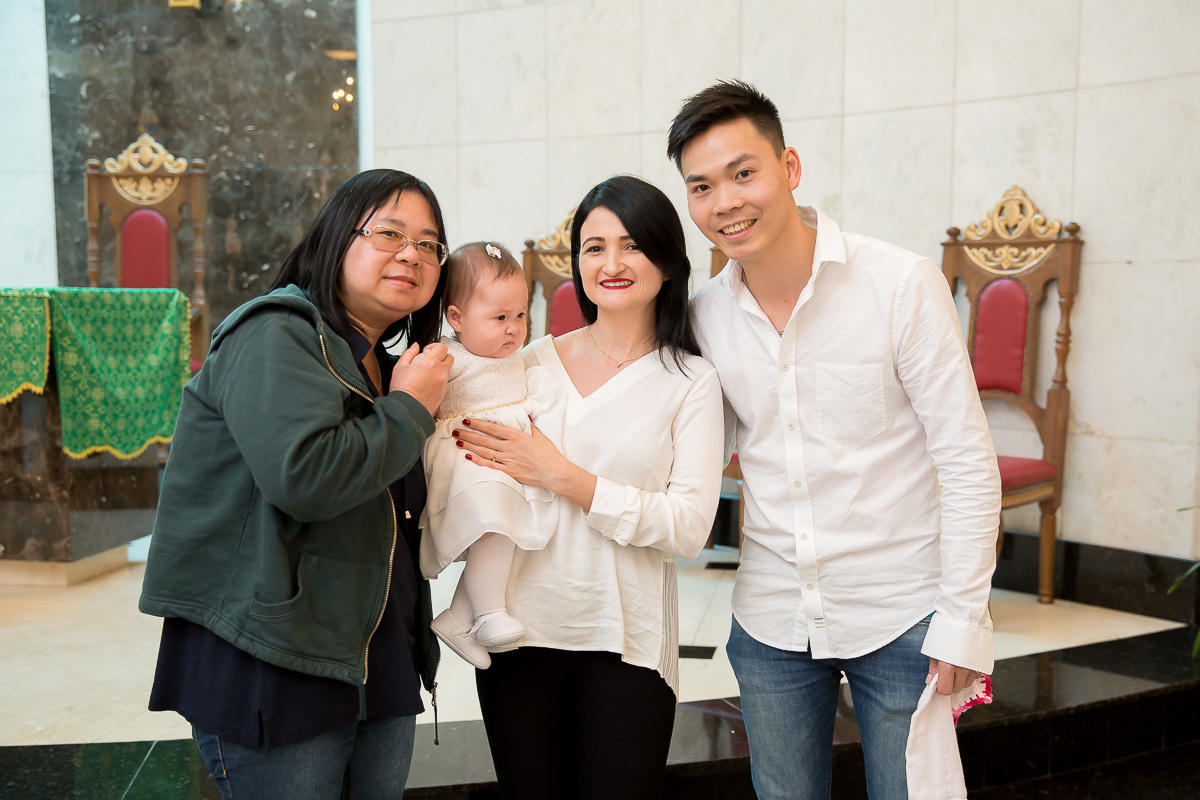 batizado da pequena Yanne foi realizado em na Igreja Nossa Senhora de Fatima