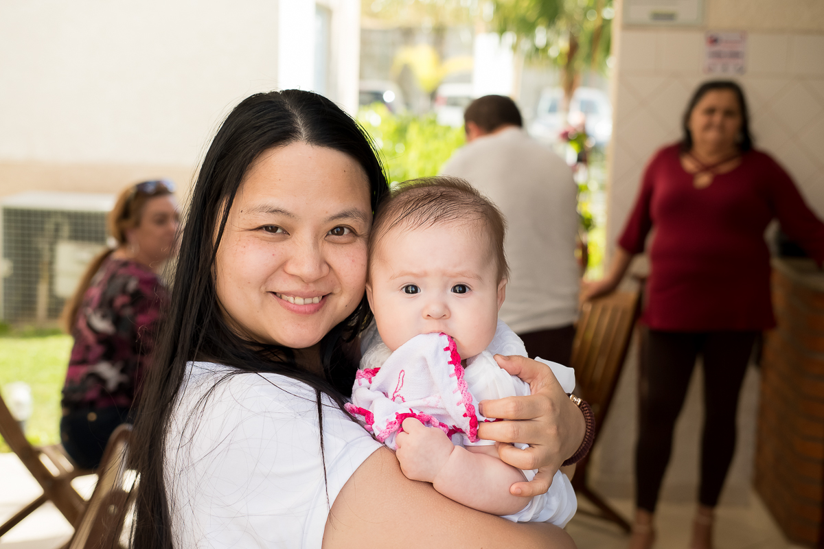 batizado da pequena Yanne foi realizado em na Igreja Nossa Senhora de Fatima