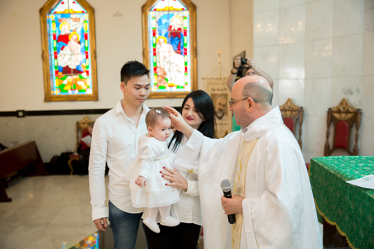 batizado da pequena Yanne foi realizado em na Igreja Nossa Senhora de Fatima