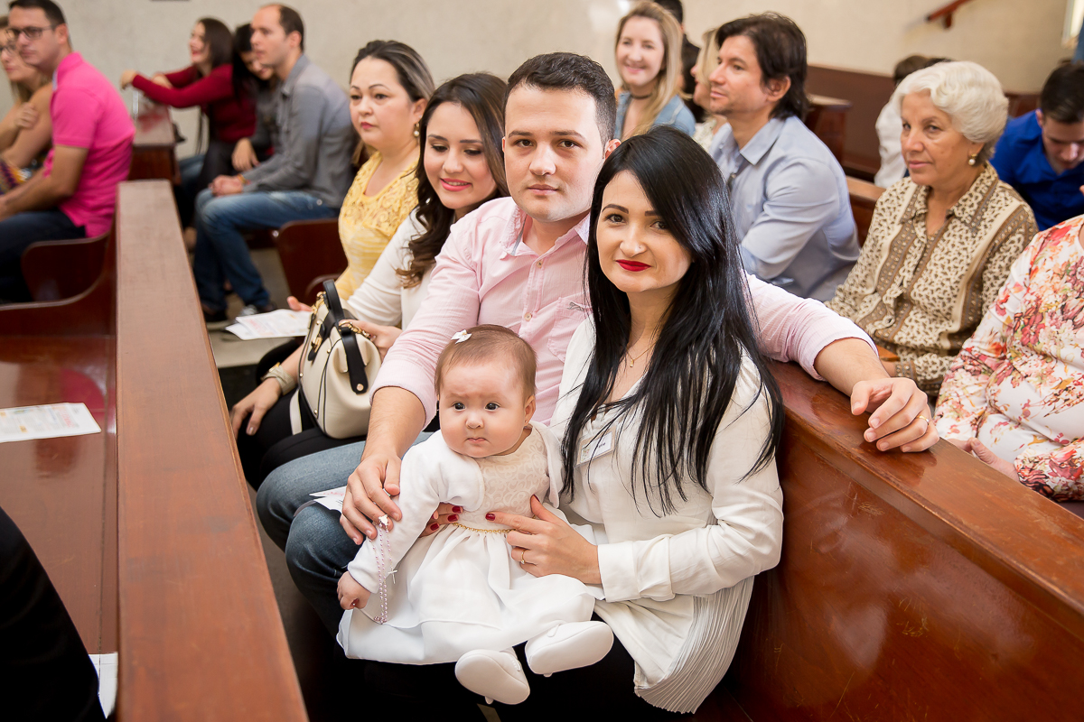batizado da pequena Yanne foi realizado em na Igreja Nossa Senhora de Fatima