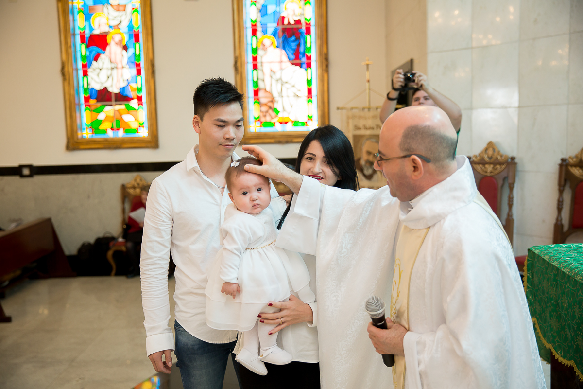 batizado da pequena Yanne foi realizado em na Igreja Nossa Senhora de Fatima