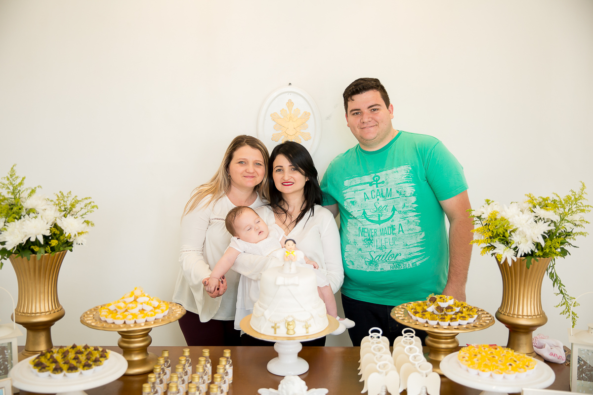 batizado da pequena Yanne foi realizado em na Igreja Nossa Senhora de Fatima