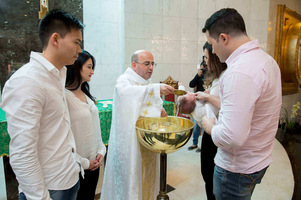 batizado da pequena Yanne foi realizado em na Igreja Nossa Senhora de Fatima