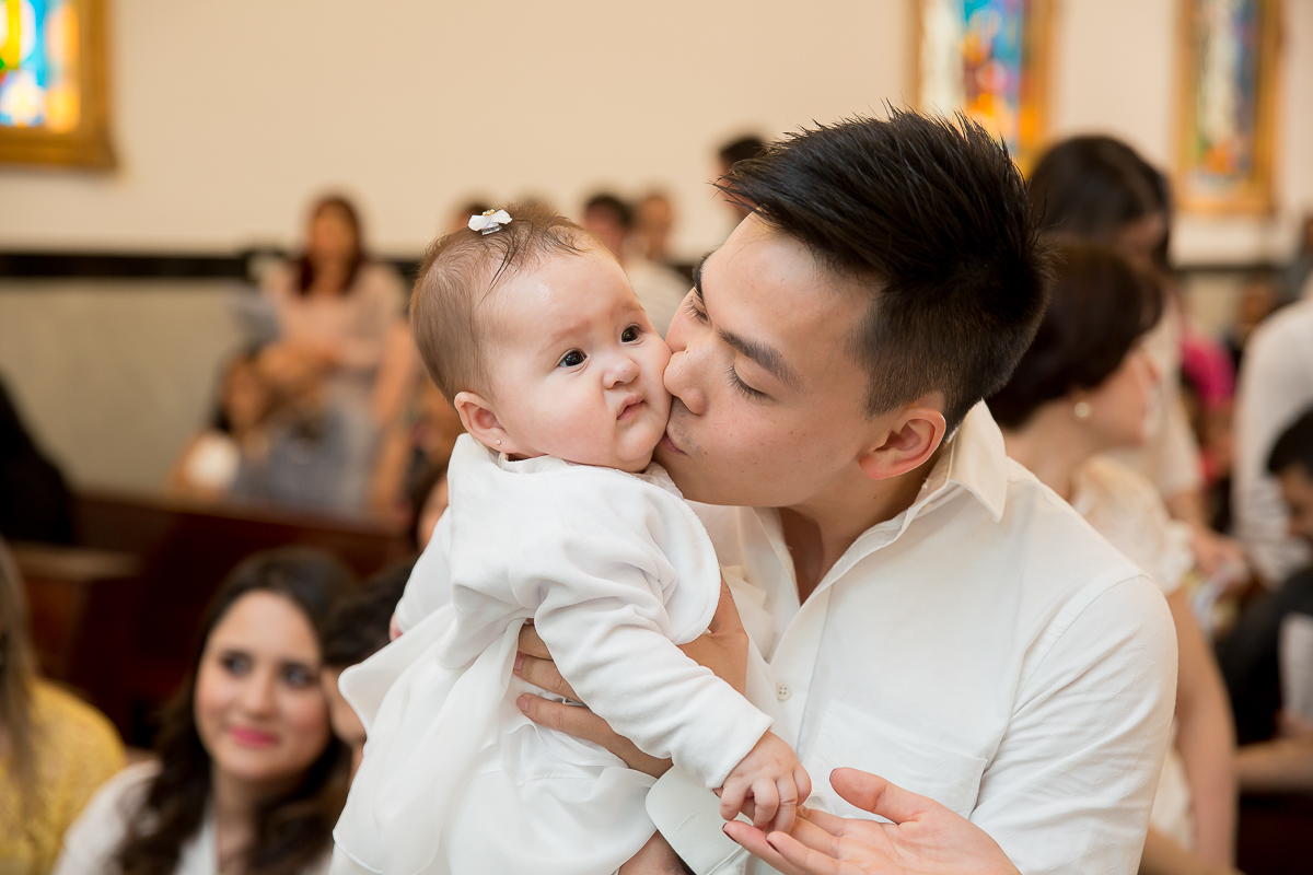 batizado da pequena Yanne foi realizado em na Igreja Nossa Senhora de Fatima
