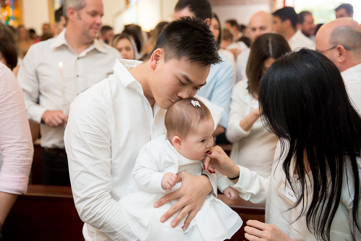 batizado da pequena Yanne foi realizado em na Igreja Nossa Senhora de Fatima