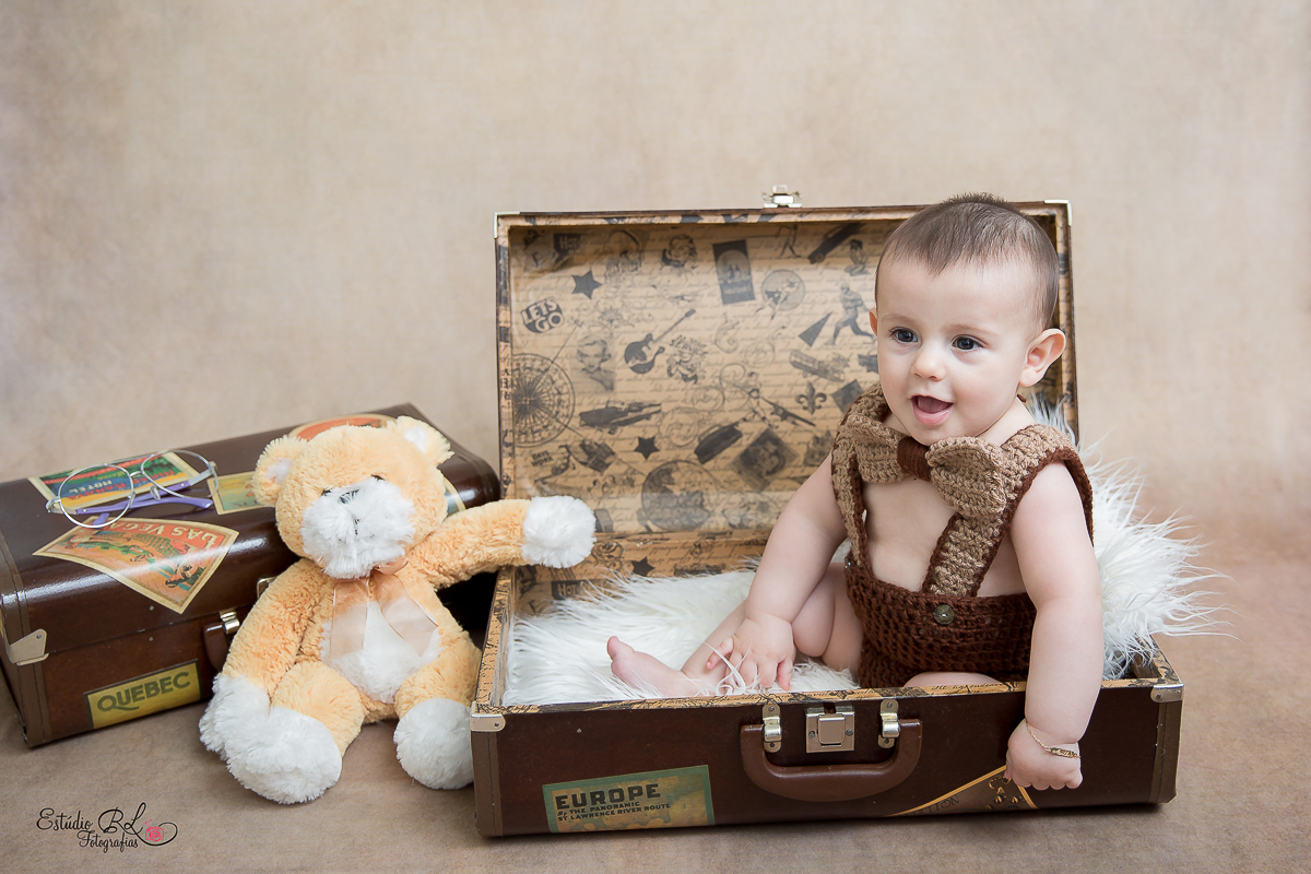 Acompanhamento Arthur 6 meses tema viajem