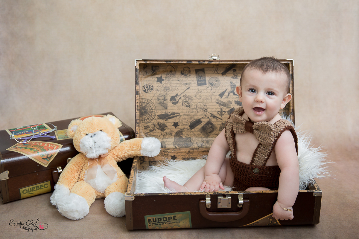 Acompanhamento Arthur 6 meses tema viajem