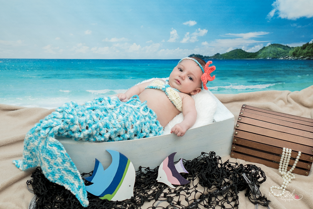 acompanhamento Rafaela 3 meses, pequena sereia  